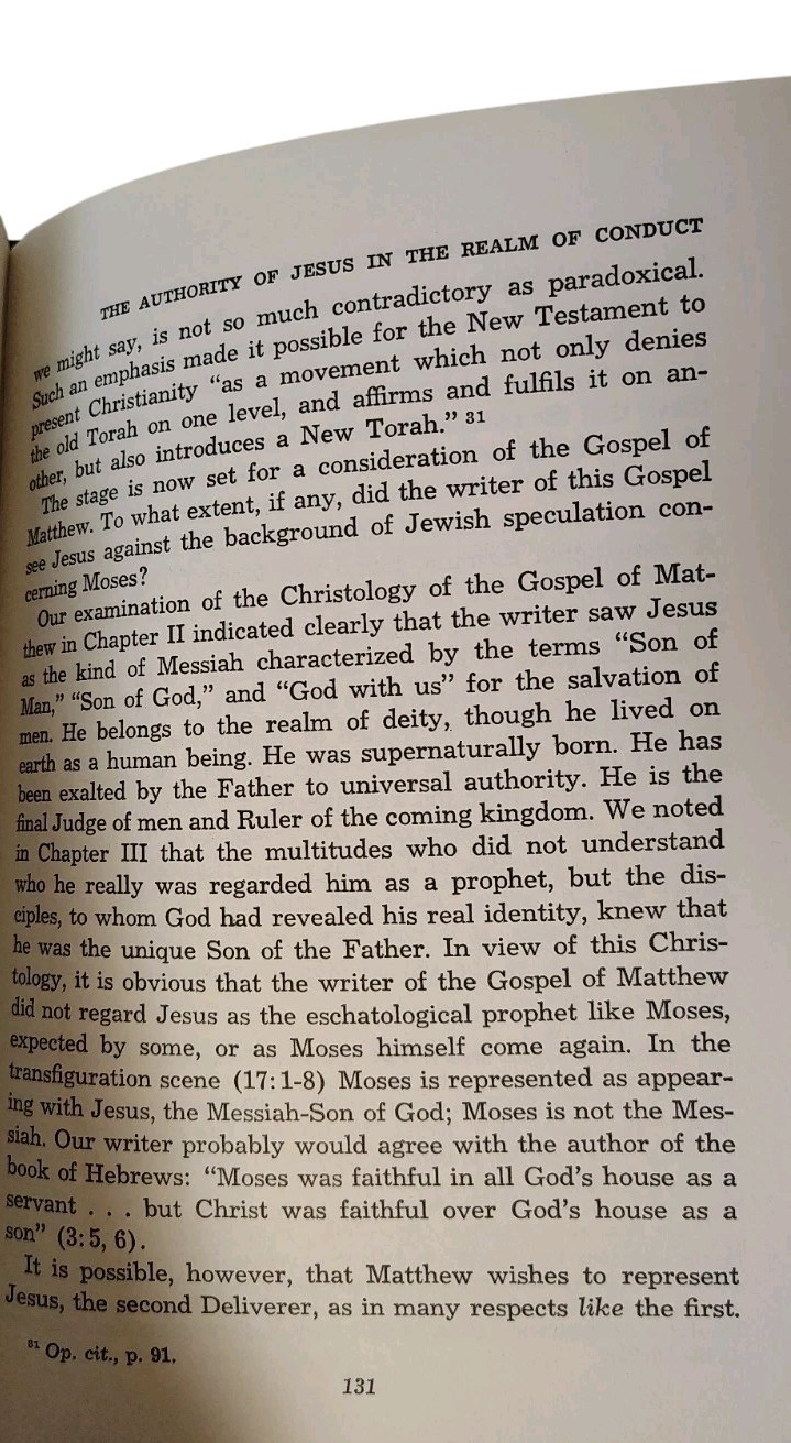 Jesus In The Gospel Of Matthew Book Edward P Blair Vintage Christian Religious