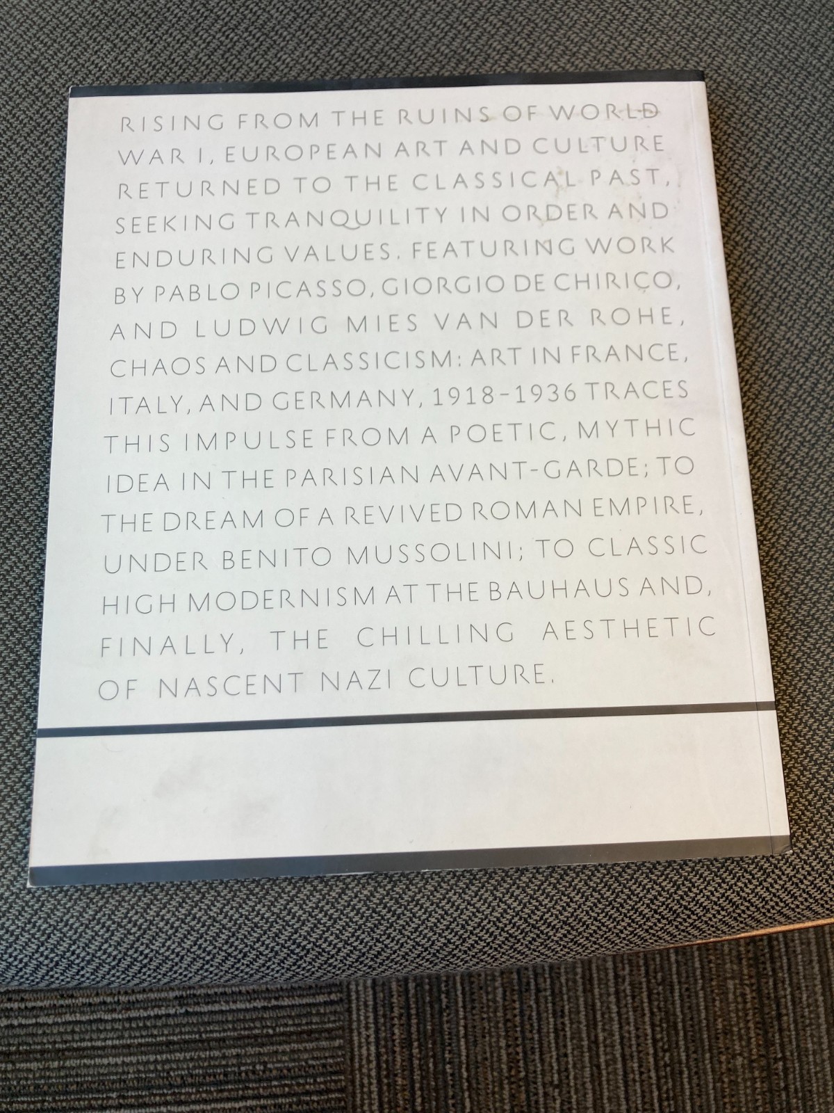 Chaos and Classicism: Art in France, Italy, and Germany, 1918-1936 (Guggenheim)