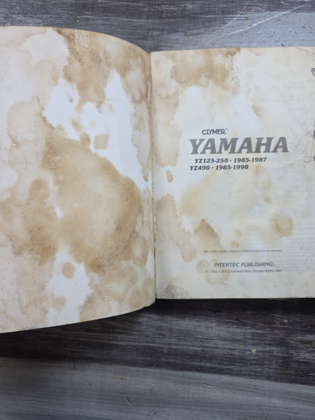 Clymer Service Repair Maintenance Manual M390 Yamaha YZ125-250 1985-1987 YZ490