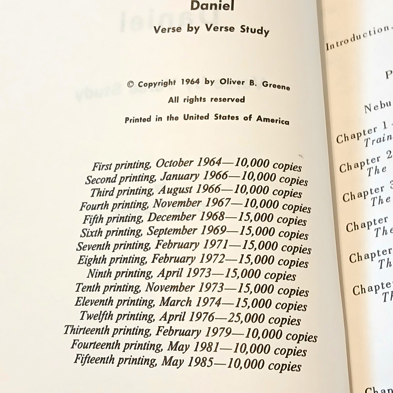 Daniel Verse by Verse Study Oliver B Greene Gospel Hour Bible Commentary 15th Pr