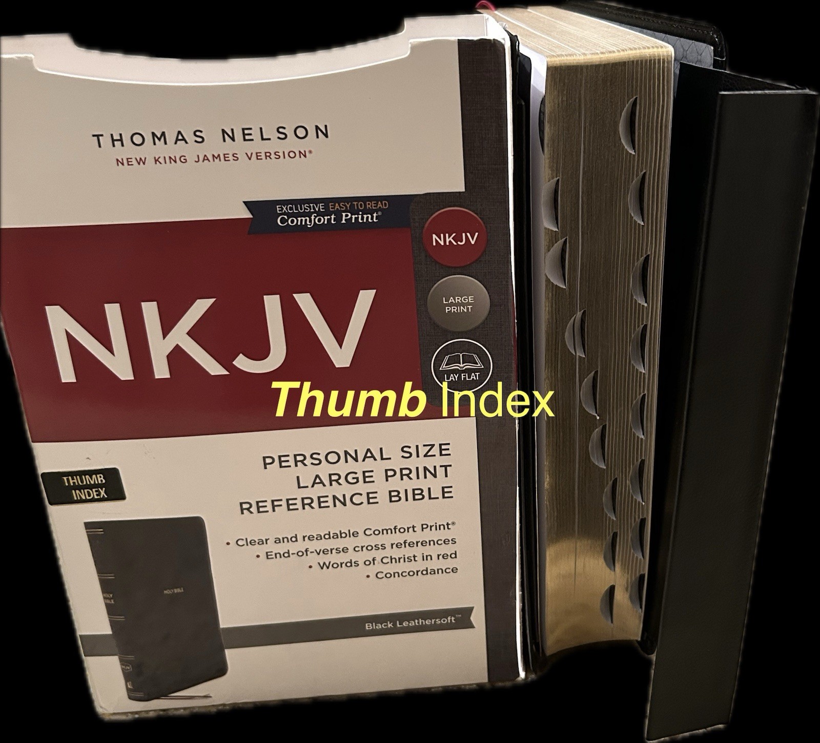 NKJV INDEXED LARGE PRINT(10.5pt) MAGNETIC CLOSURE Personal BLK Leathersoft Bible
