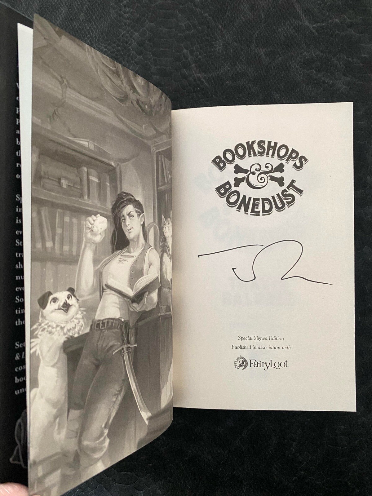 Fairyloot Legends & Lattes Bookshops & Bonedust Travis Baldree SIGNED STENCILED