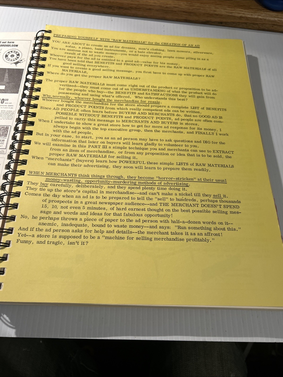 ADVERTISING MASTERY by Clyde Bedell – C. 1996 Lrg. Format – Spiral Bound RARE!!!