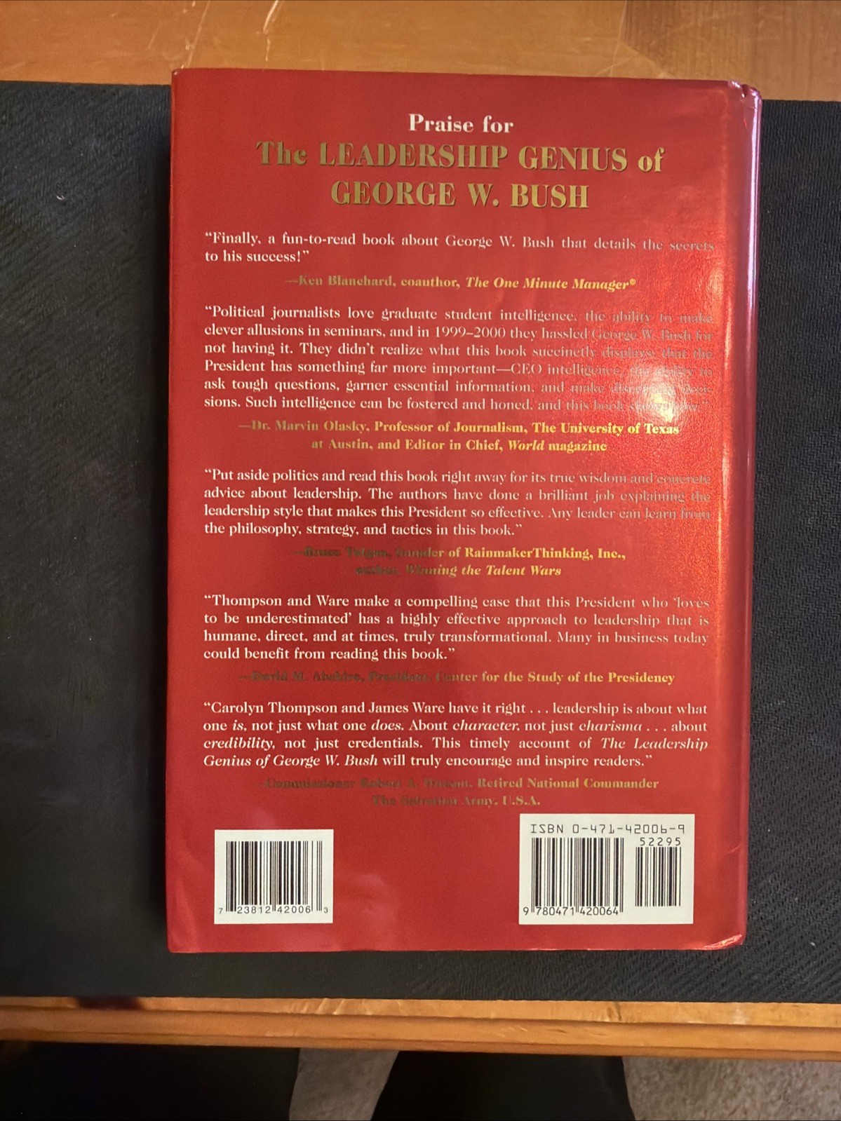 The Leadership, Genius Of George W. Bush Motivation Businesses Leadership HC