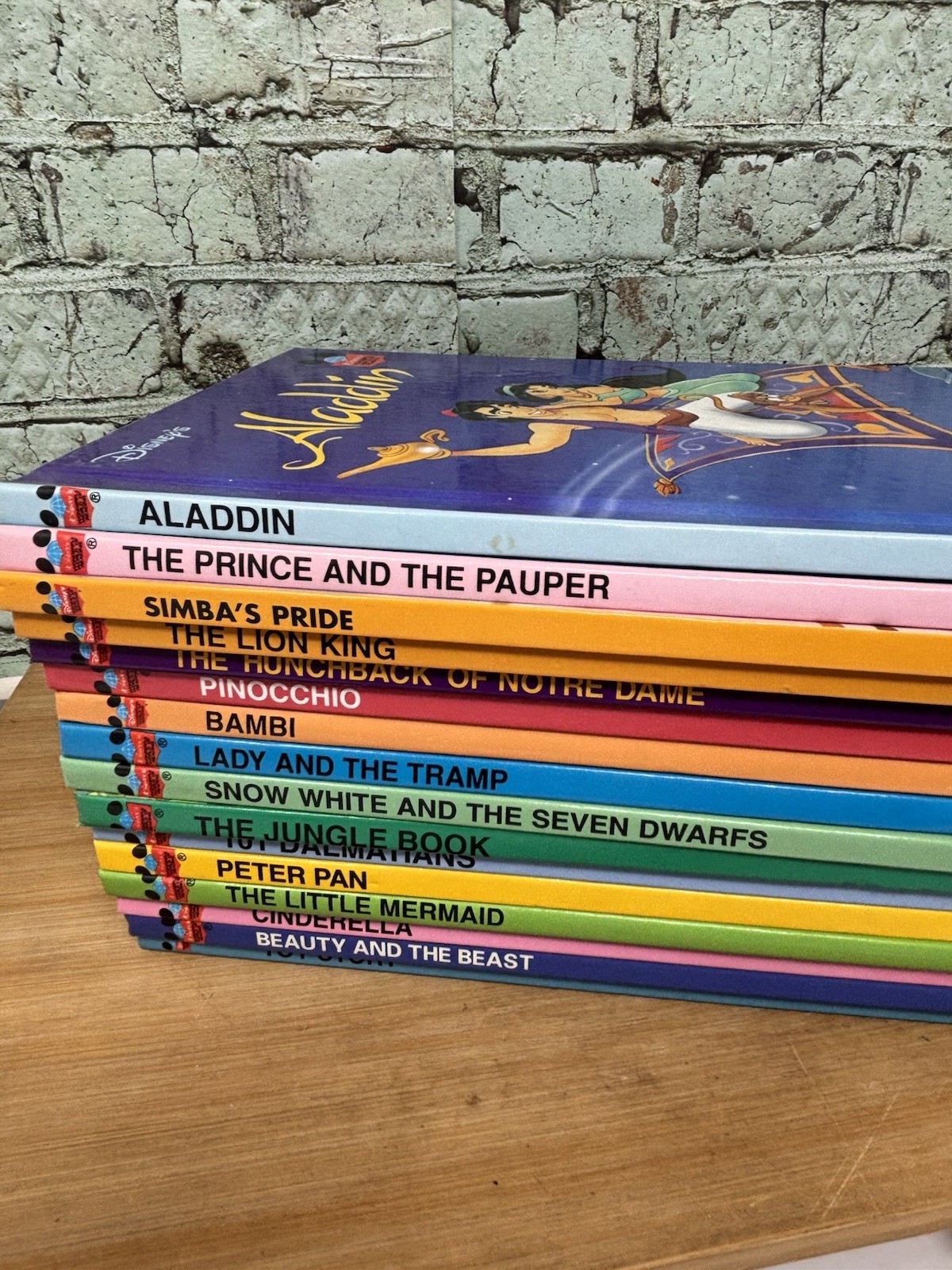 1990’s Walt Disney Wonderful World of Reading HB Books Lot Of 16 Vtg Excellent