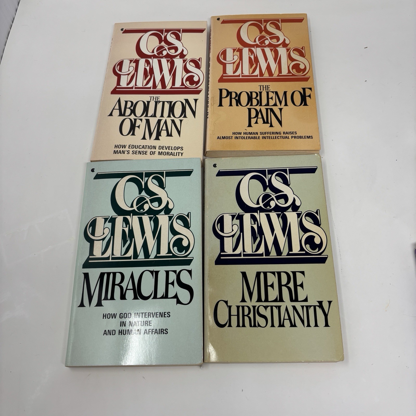 Lot of 12 C S Lewis Books Vintage Paperback Christian Fantasy Theology