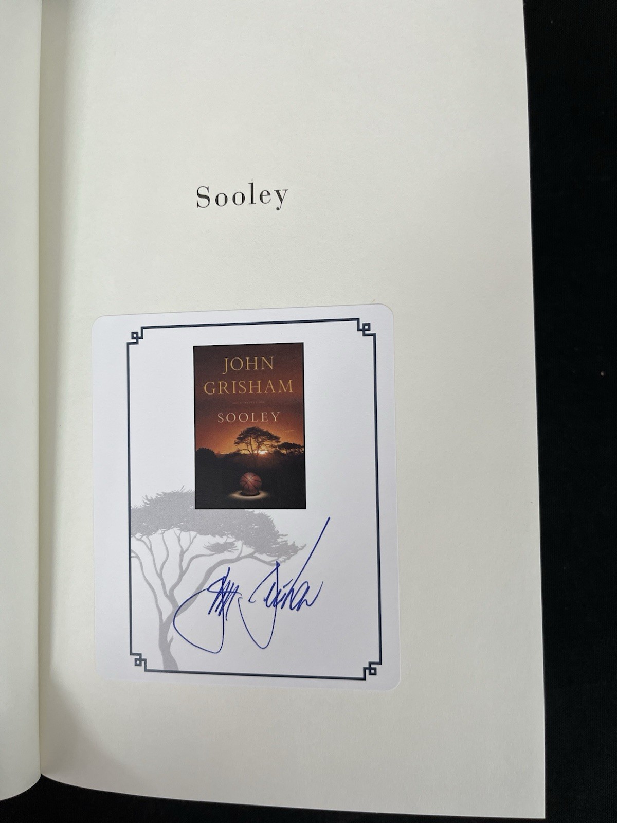 SIGNED Bookplate – Sooley by John Grisham 2021 HCDJ 1st/1st.
