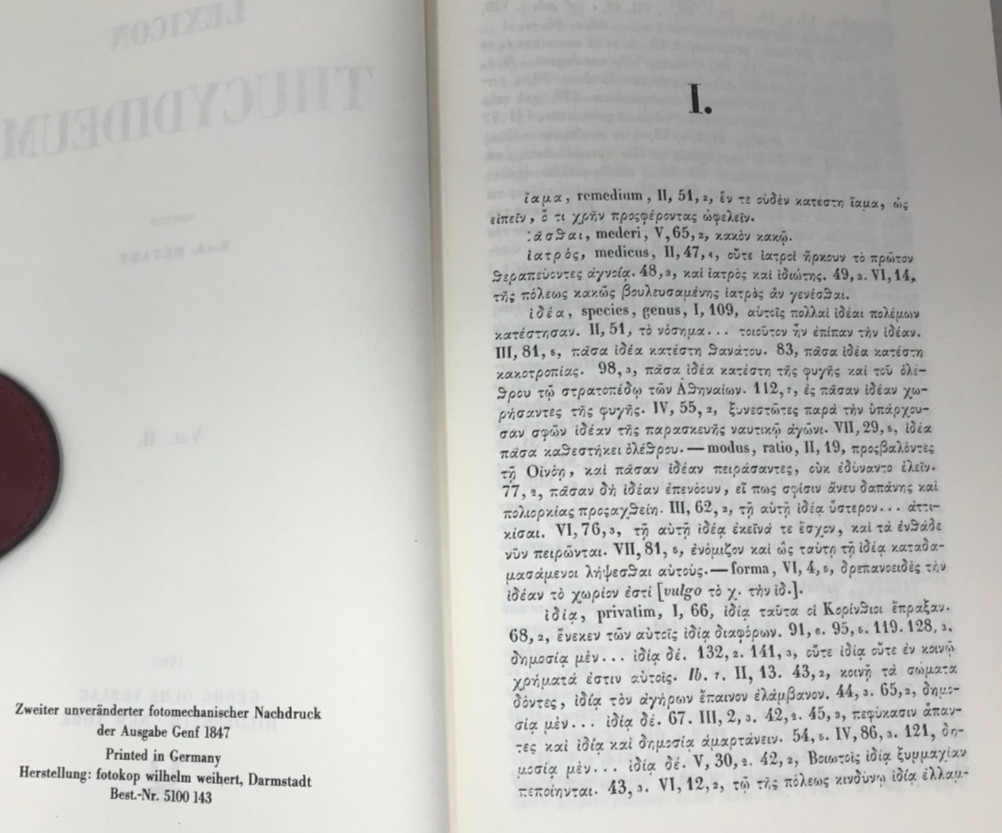 Lexicon Thucydideum, vol. 1 & 2, Betant, 1969, E-119
