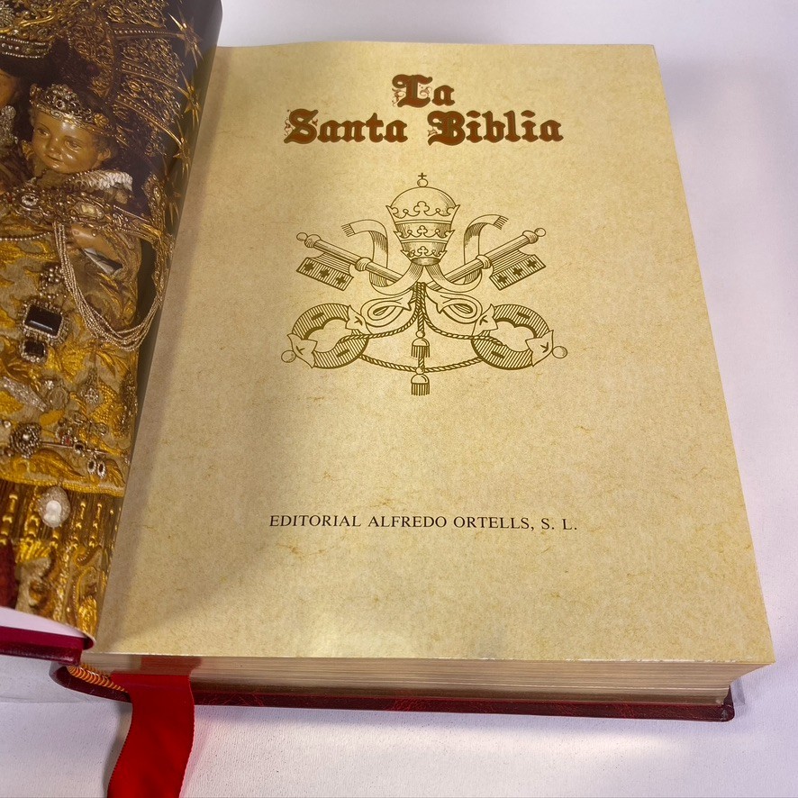 La Santa Biblia De La Familia Editorial Alfredo Ortells Faux Leather Bound Bible
