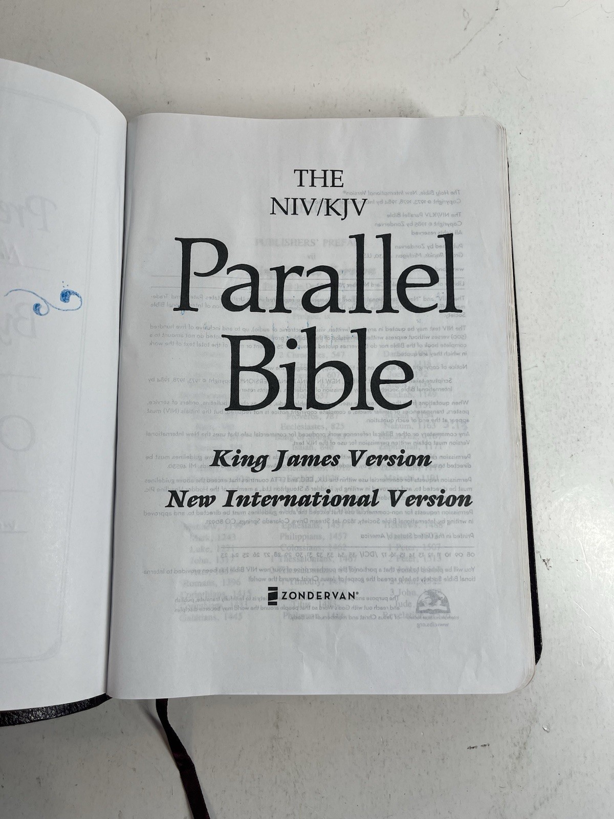 Zondervan 1985 NIV/KJV Parallel Bible Burgundy Bonded Leather (1984 NIV Text)