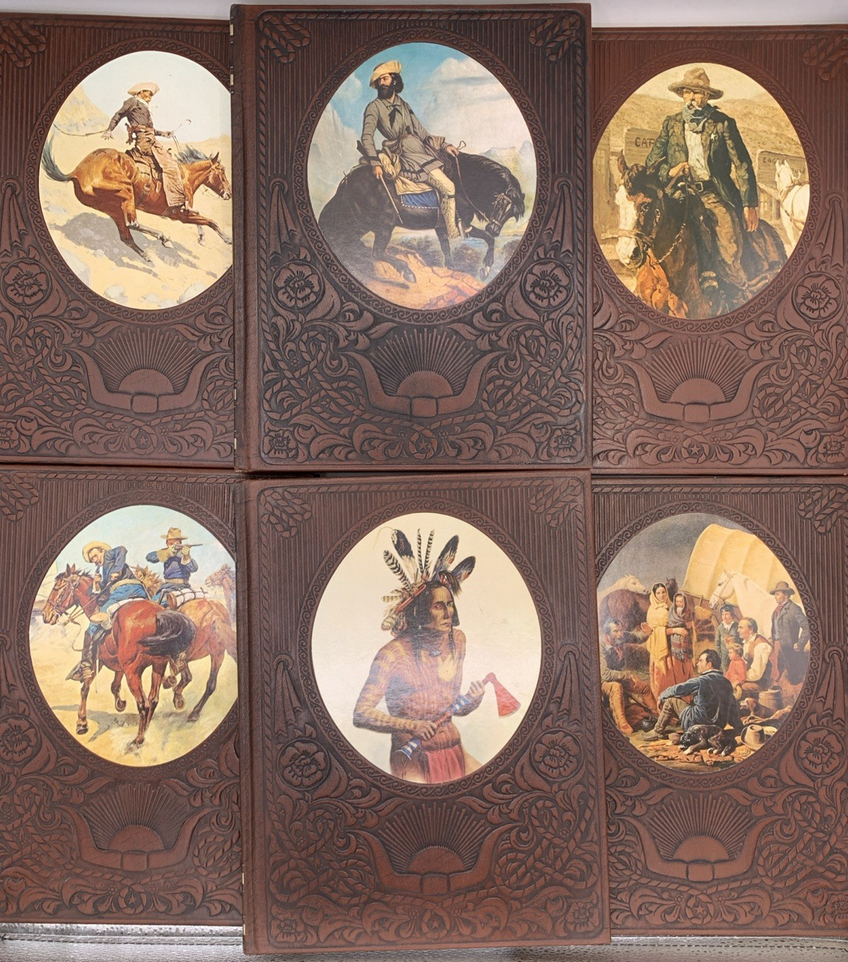 Lot of Eight of the Old West Series, 1970’s Leather Cover, B152