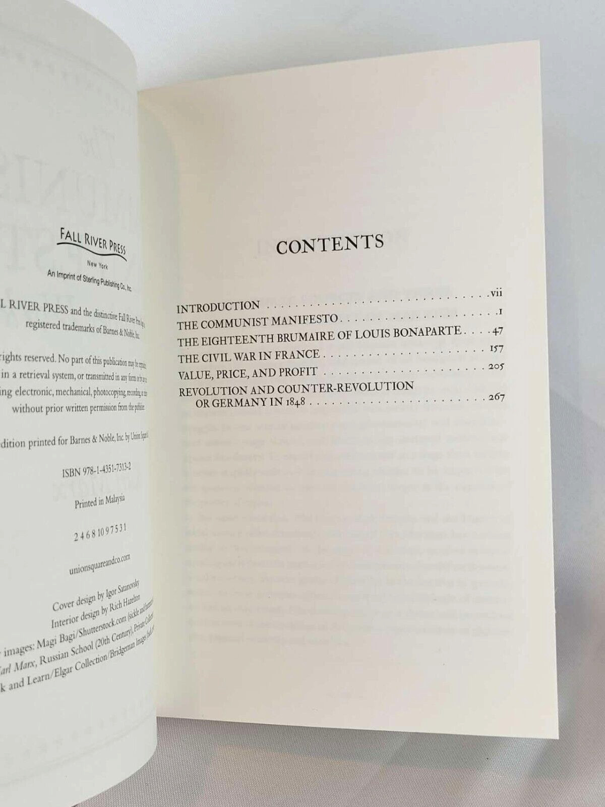 THE COMMUNIST MANIFESTO & Other Works by Karl Marx Faux Leather Flexi Bound NEW