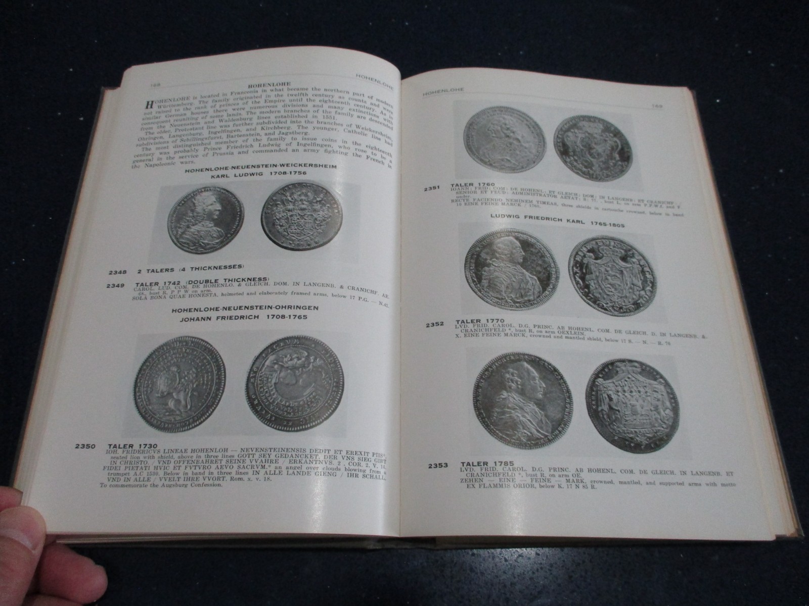 GERMAN TALERS 1700-1800 w/ORIG VALUE SHEET! Book by John S Davenport SIGNED!