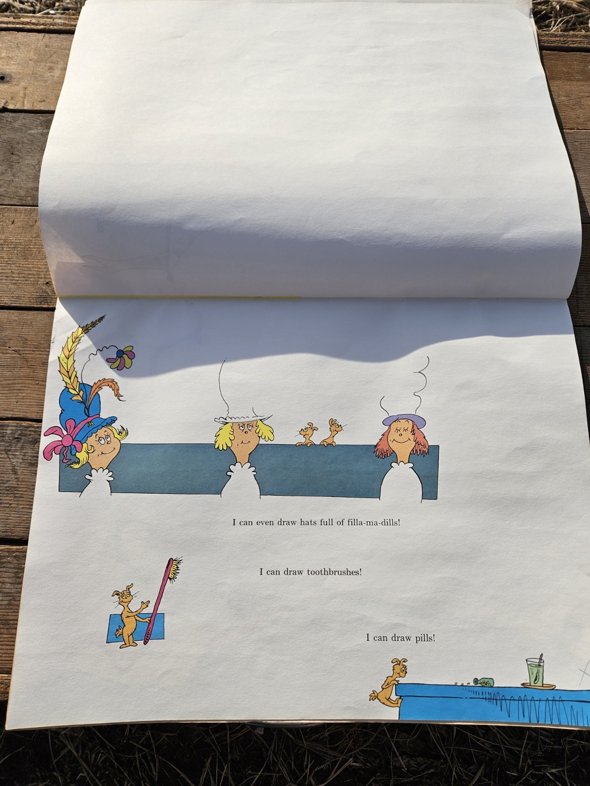 1970 Dr. Seuss — I Can Draw It Myself Book — 16 x 12″- All Pages Are Clean But 1