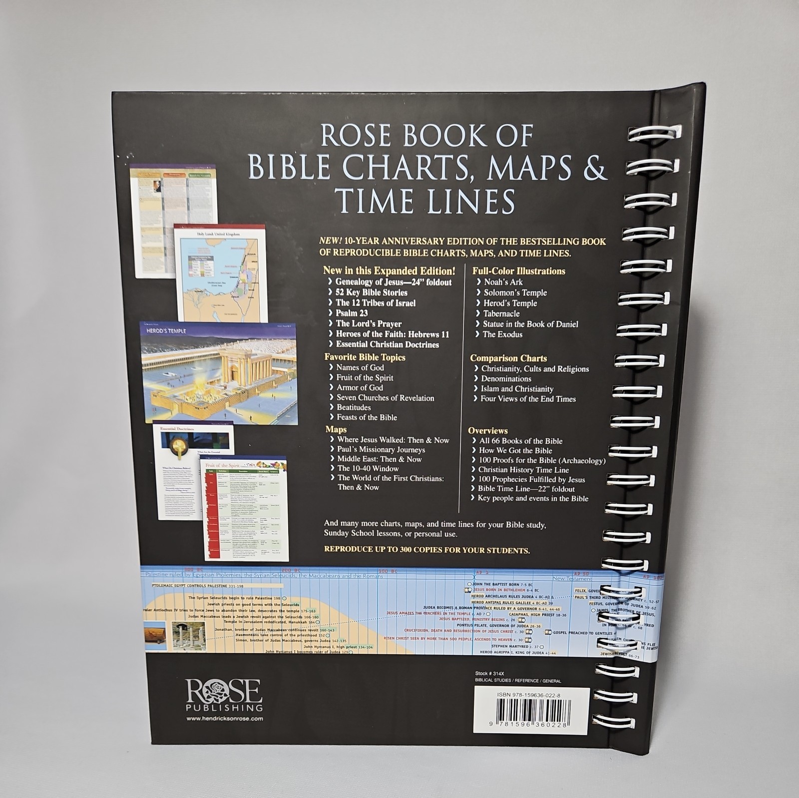 Rose Book of Bible Charts Maps & Time Lines 10th Anniv Rose Publishing 2015