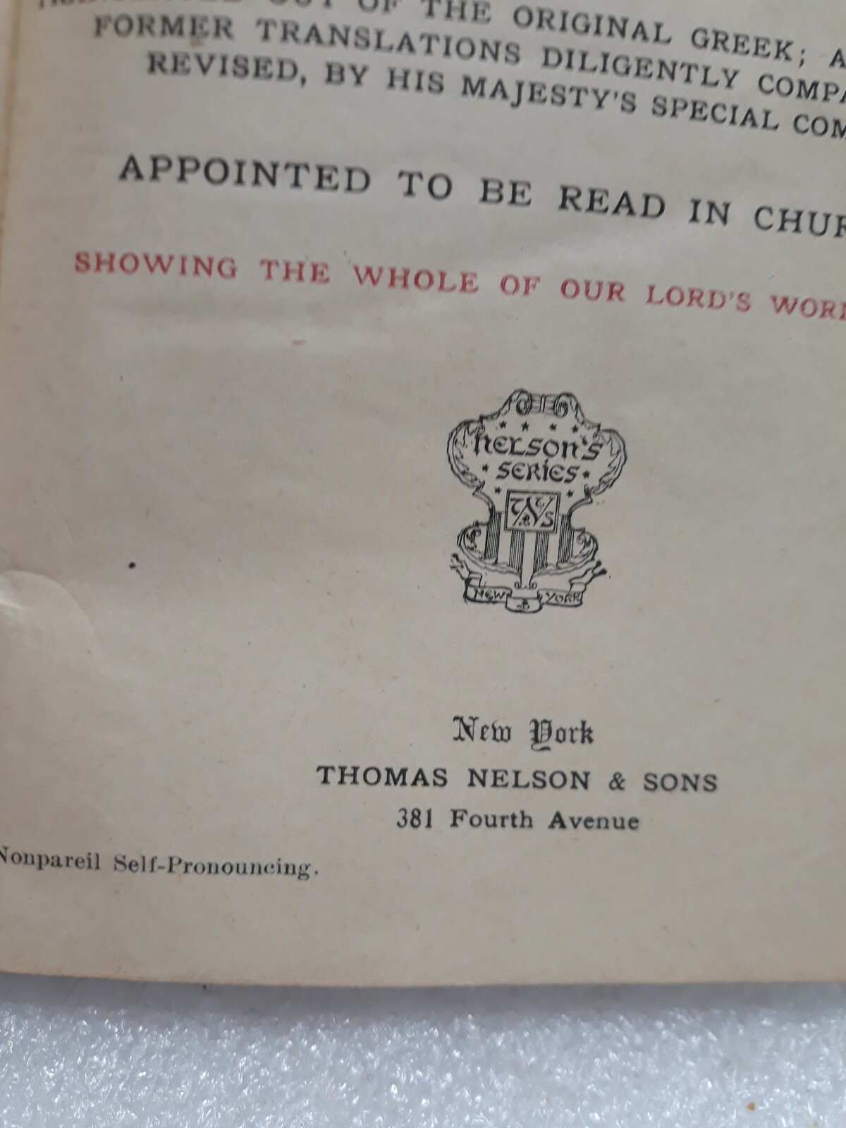 Red Letter Testament thomas nelson red cover antique