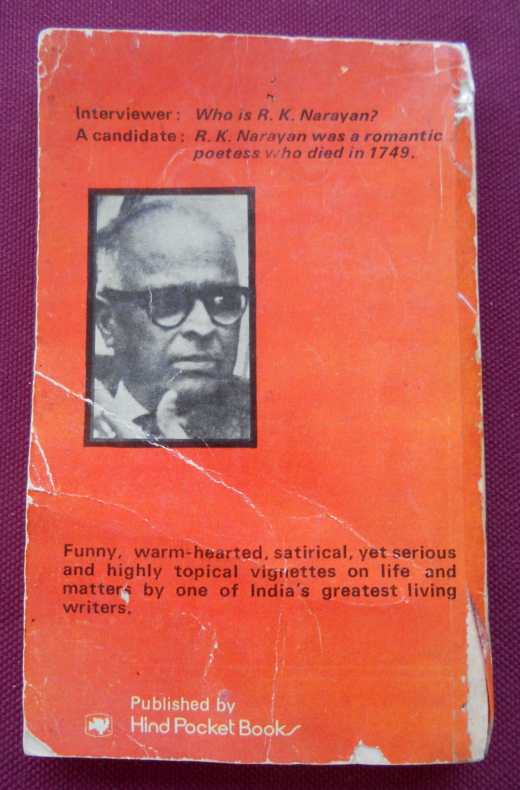 Reluctant Guru First Edition 1974 R K Narayan Signed Rare book only signed copy