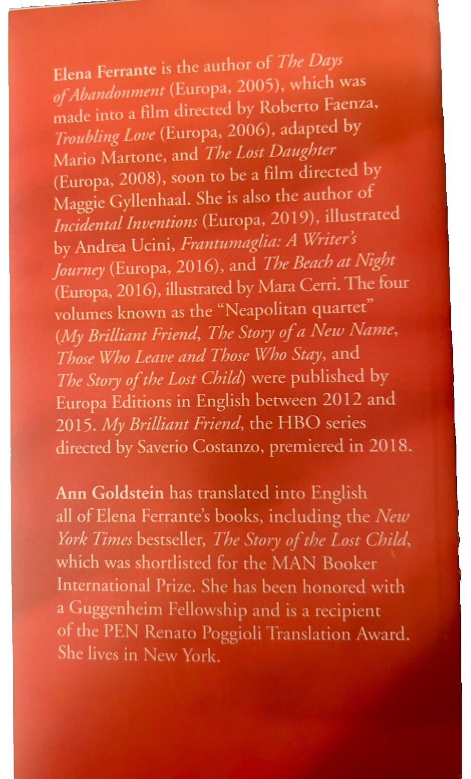 The Lying Life of Adults by Elena Ferrante (2020, Hardcover)