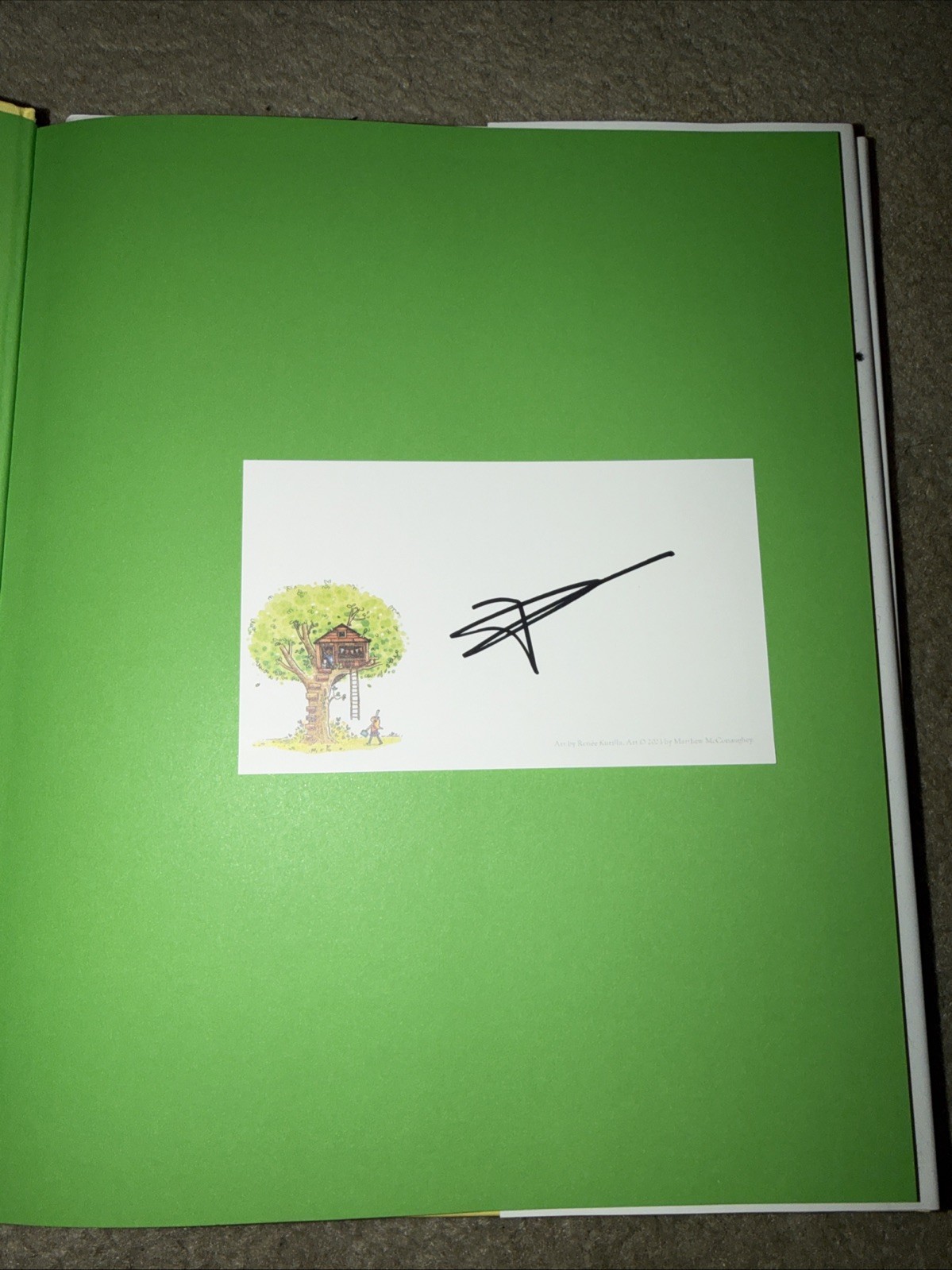 Matthew McConaughey Signed Just Because 1st Ed Book Autographed Book Plate