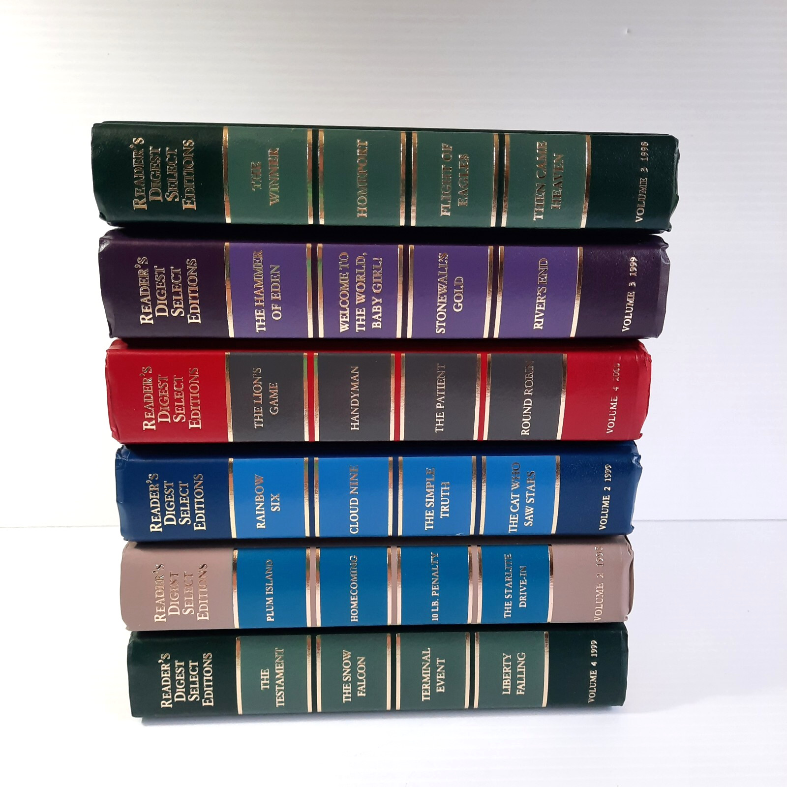 Reader’s Digest Condensed Books Lot of 6 Staging Multicolor Decor Display HC #6