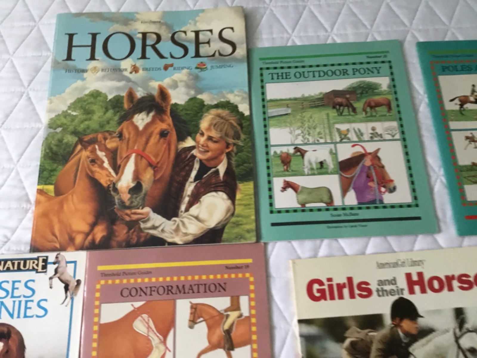 Lot of 9 Horse Books Equine Riding Training Polo Equestrian Care Health Color