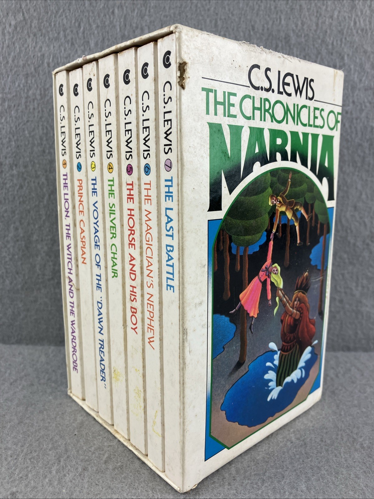 Chronicles of Narnia 1970 First Collier Edition Box Set Books Vintage Collection