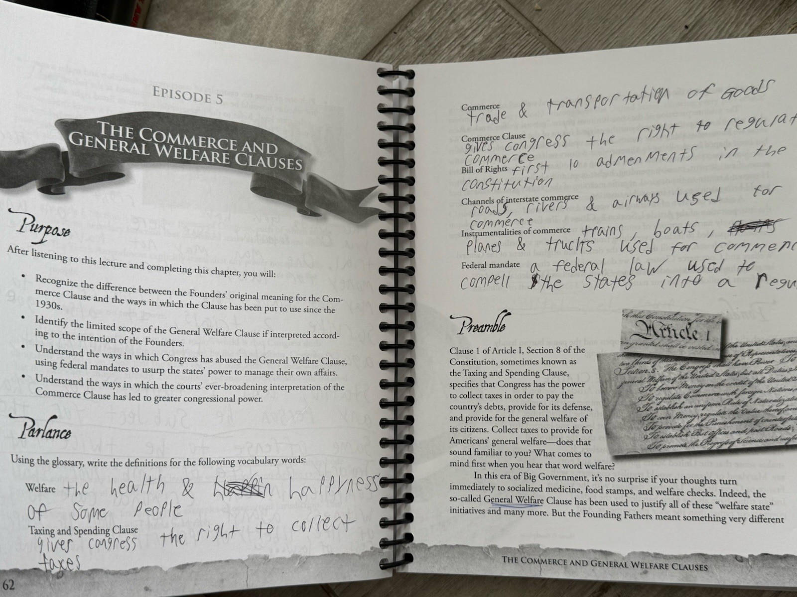 📚 Constitutional Literacy Workbook Apologia Homeshcool