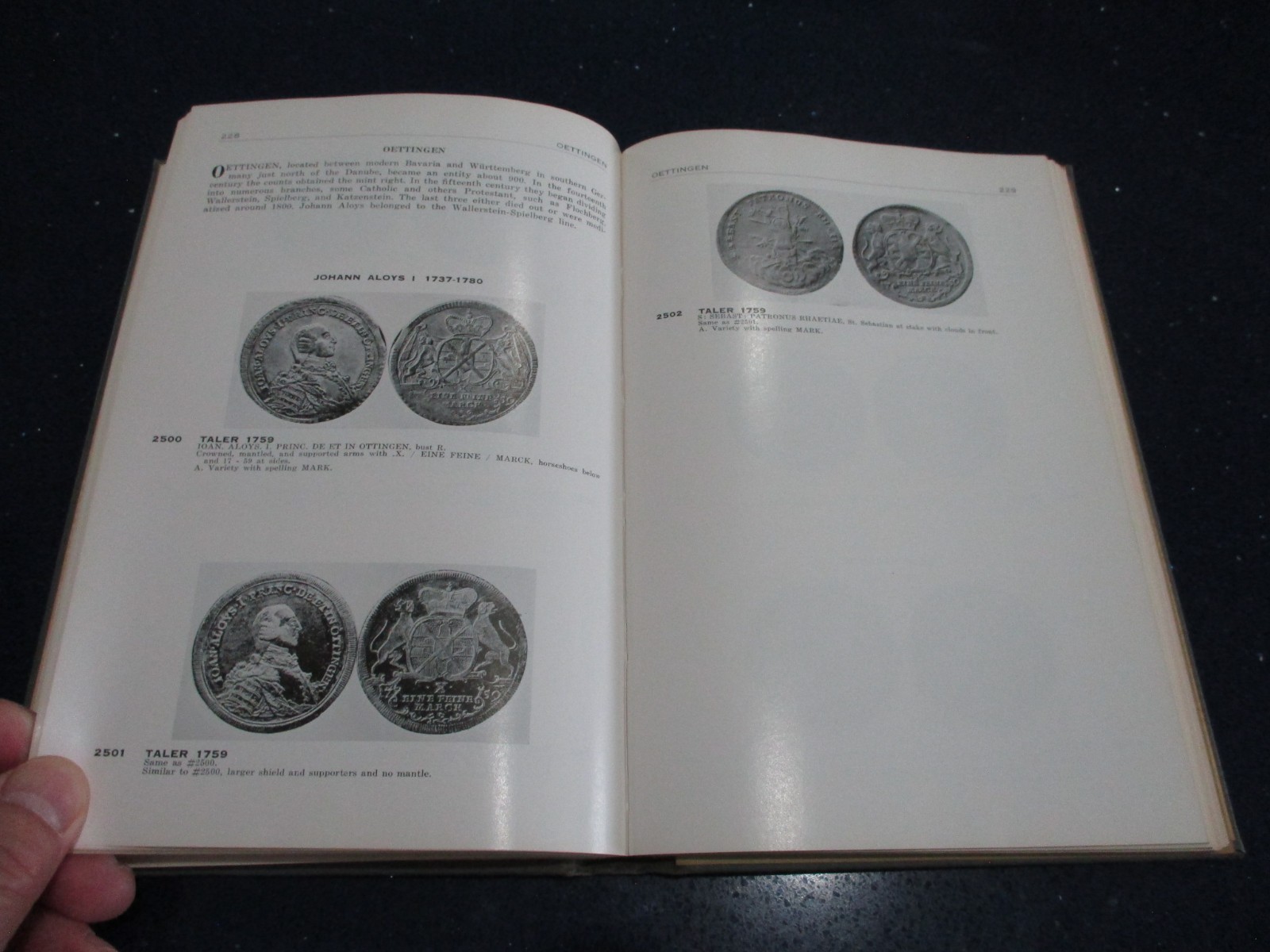 GERMAN TALERS 1700-1800 w/ORIG VALUE SHEET! Book by John S Davenport SIGNED!