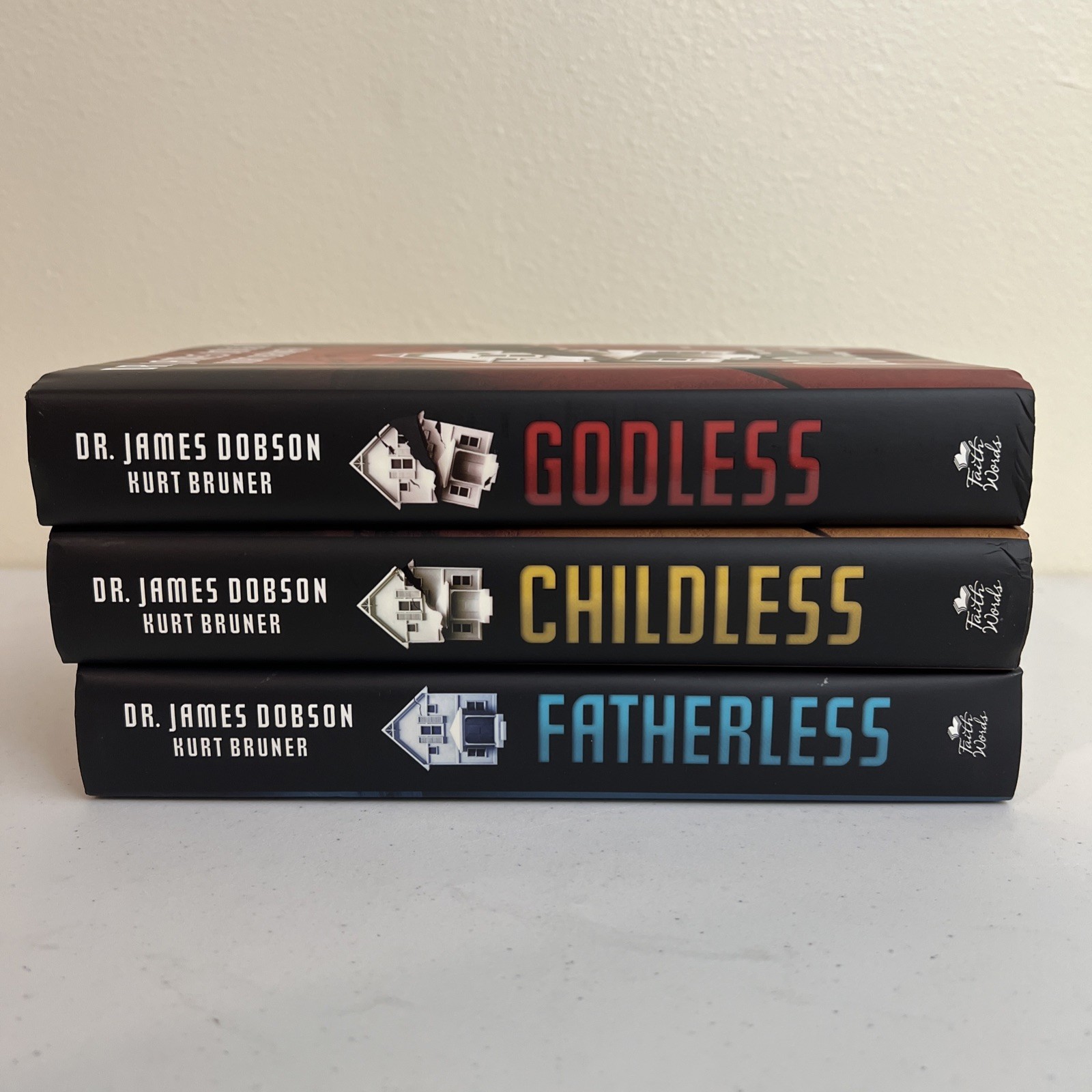 Christian Faith Book Lot 3 – Fatherless Childless Godless LIKE NEW Condition