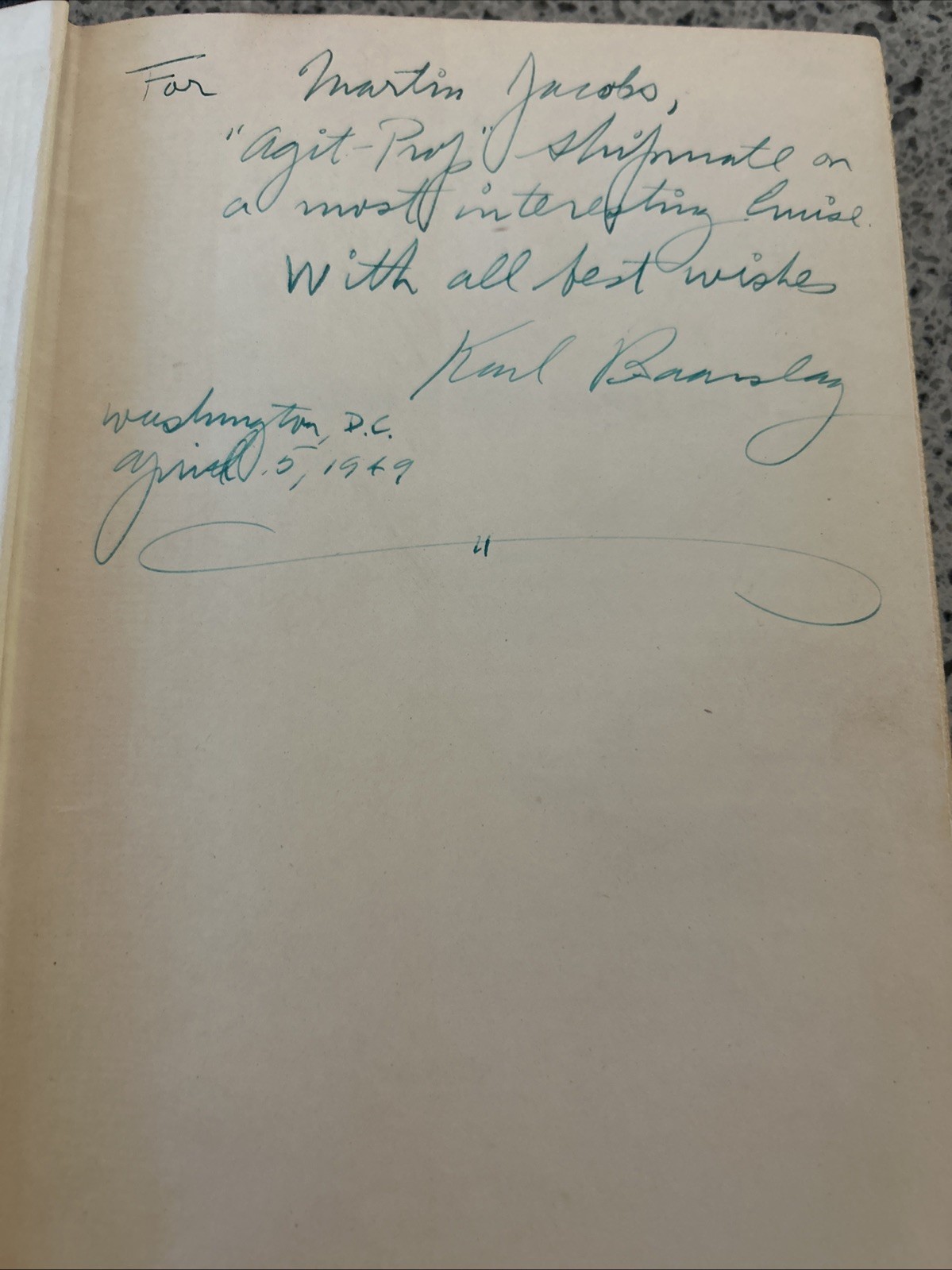 FAMOUS SEA RESCUES Karl Baarslag HC/DJ SIGNED, INSCRIBED! 1949