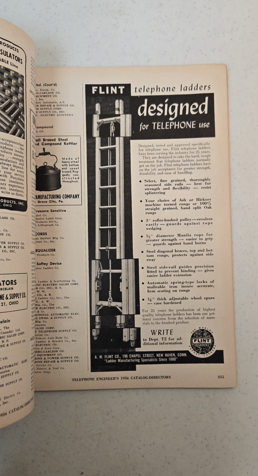1956 Telephone Engineers Catalog – Directory of Industry Suppliers – 306 Pages