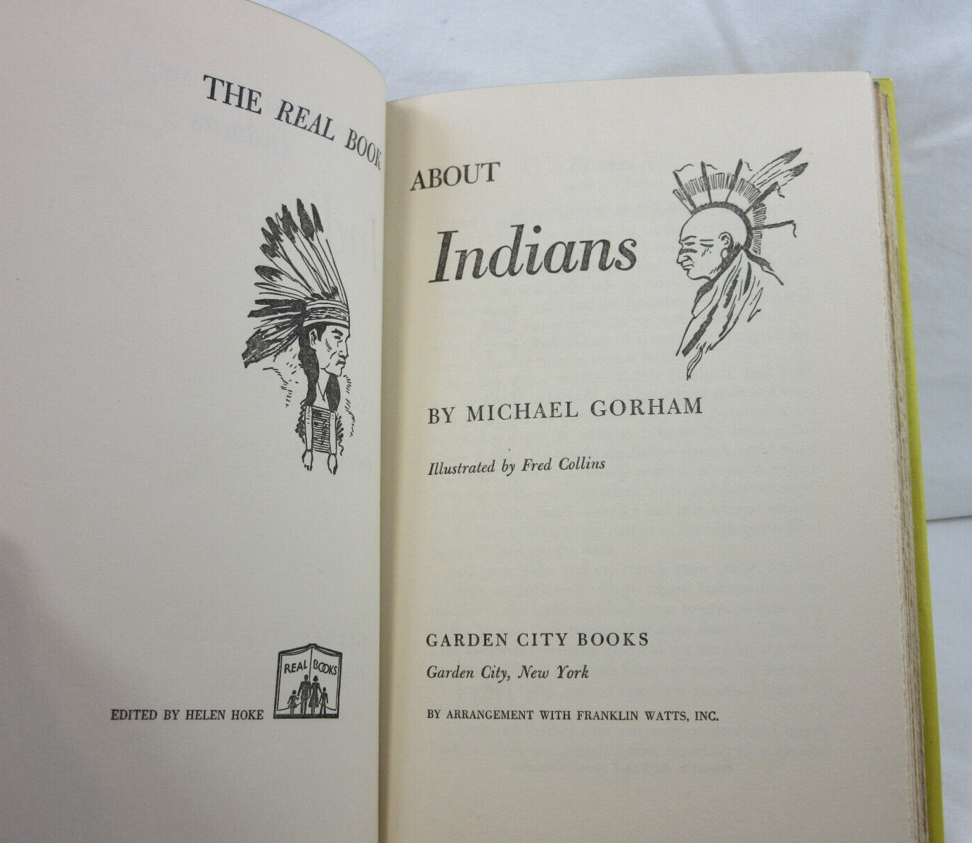 THE REAL BOOK ABOUT INDIANS * 1953 Michael Gorham * Vintage