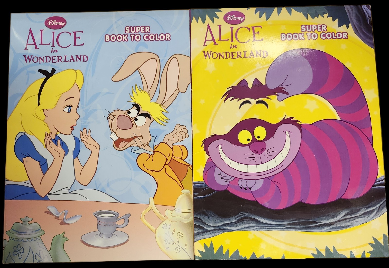DISNEY ALICE IN WONDERLAND COLORING BOOKS (64 PAGES EACH) FREE SHIPPING USA
