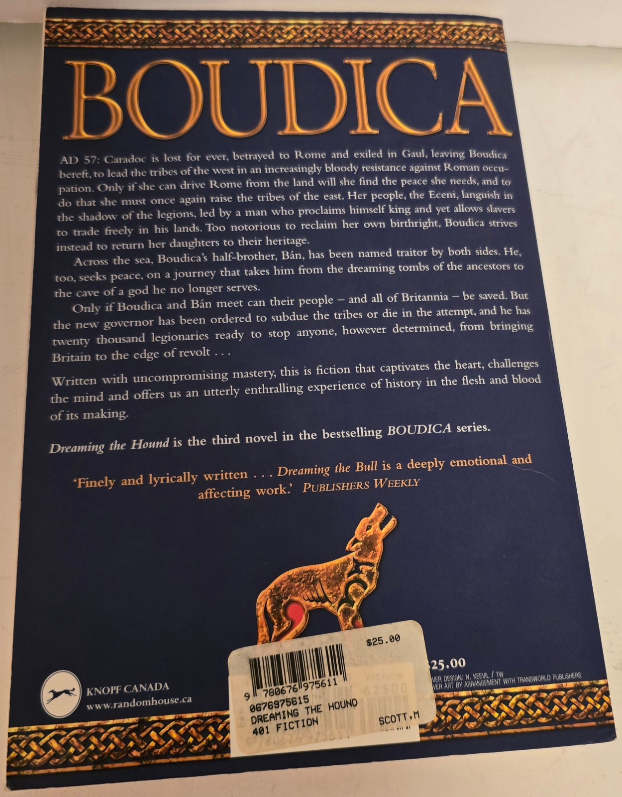 Boudica: Dreaming the Hound By Manda Scott