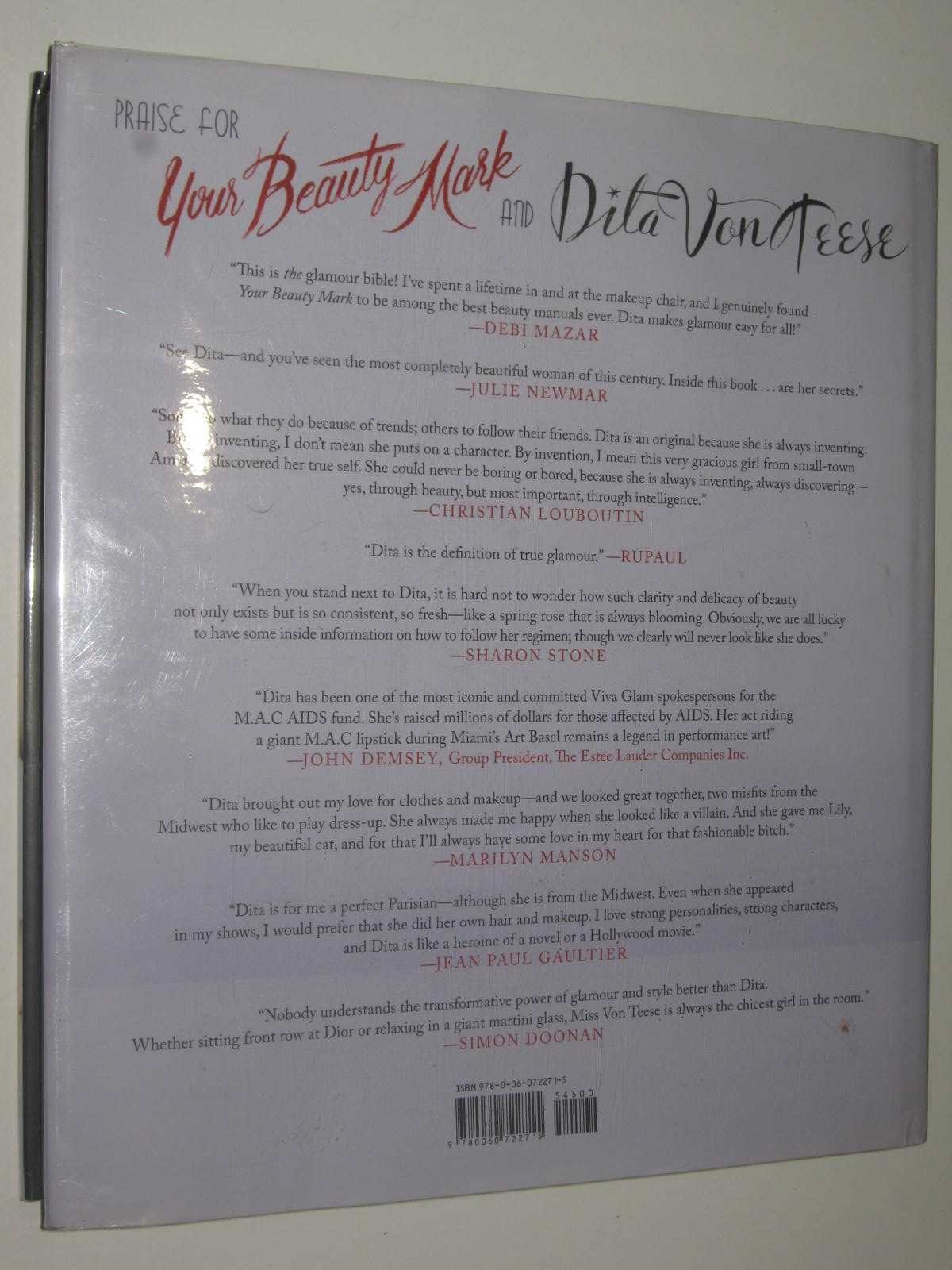 (SIGNED) Your Beauty Mark by Dita Von Tesse Hardcover 9780060722715 Dey St