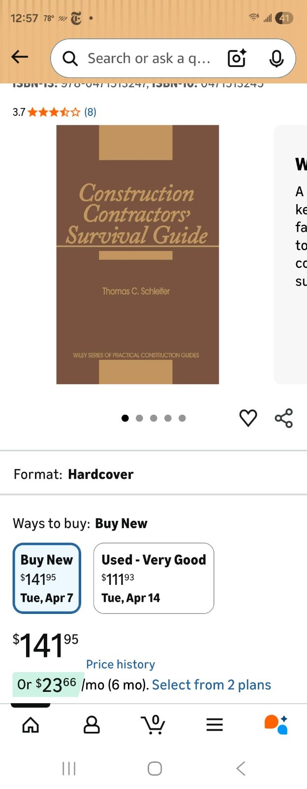 Construction Contractors‘ Survival Guide by Thomas C. Schleifer, Hardcover