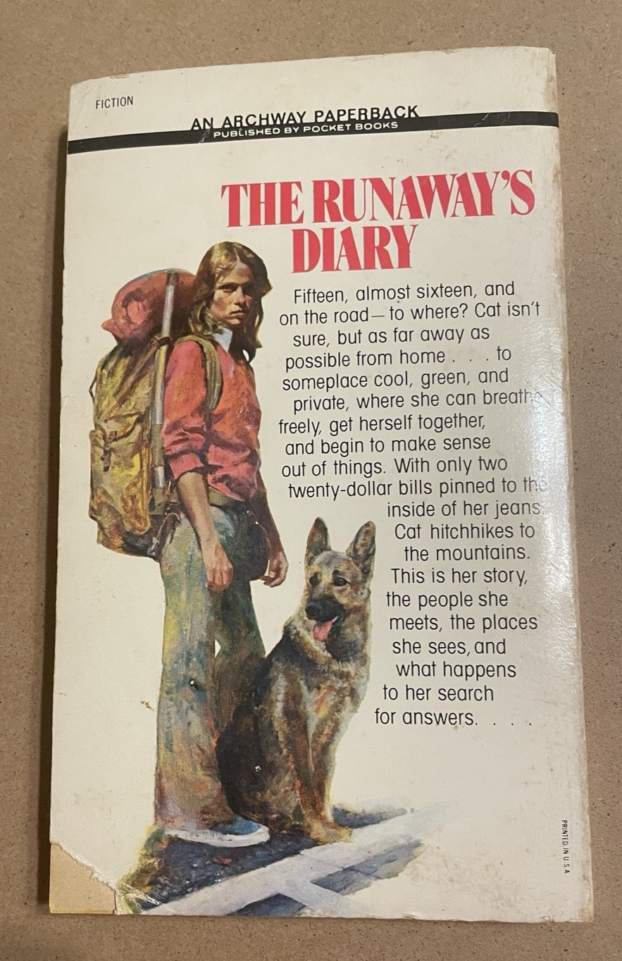 1974 The Runaway’s Diary by Marilyn Harris Pocket Books Archway Paperback