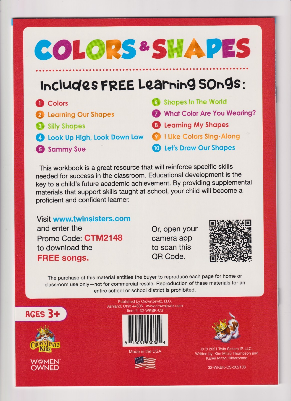 Set of 4 Educational Workbooks: Alphabet, Colors and Shapes, Numbers, Phonics Ag