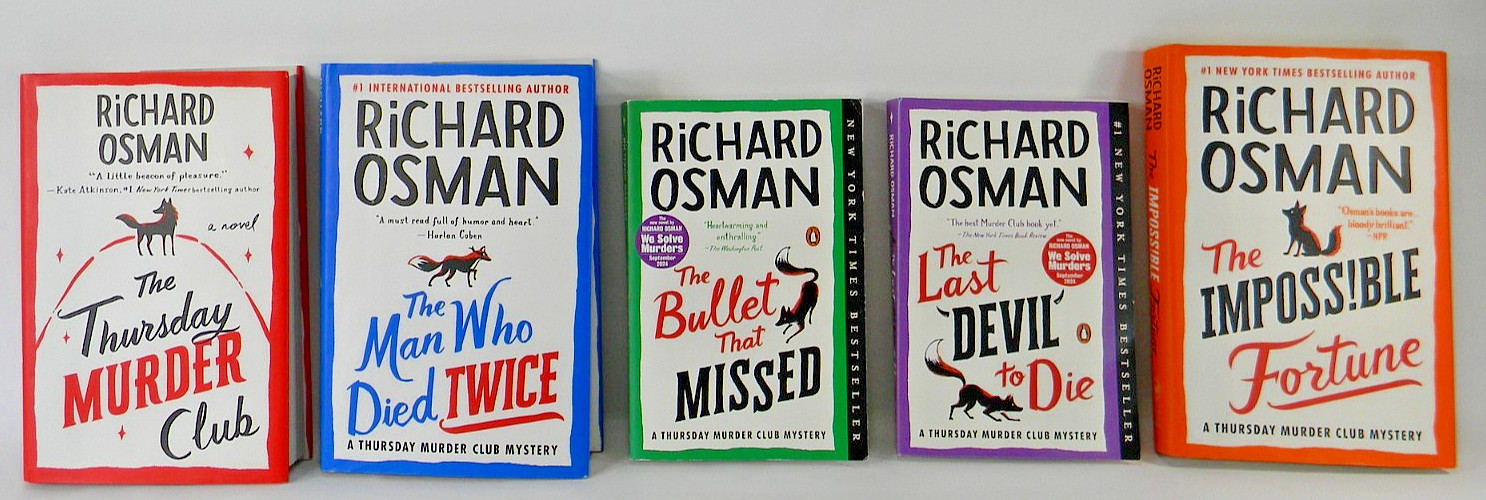 Lot of 5 Thursday Murder Club mysteries by Richard Osman (Mixed Lot) – VG+
