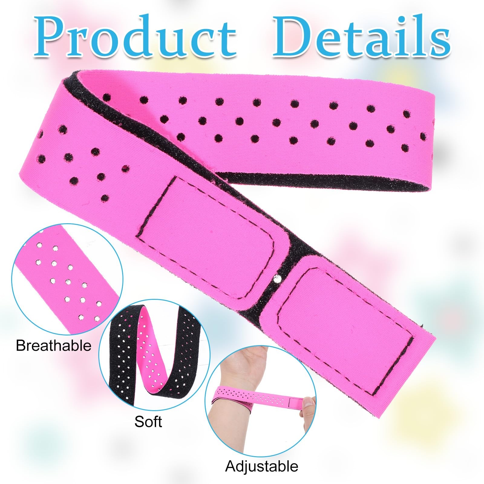 3 PCS Replacement Coros Heart Rate 18cm x 2cm x 36cm, Black, Blue, Rose Red