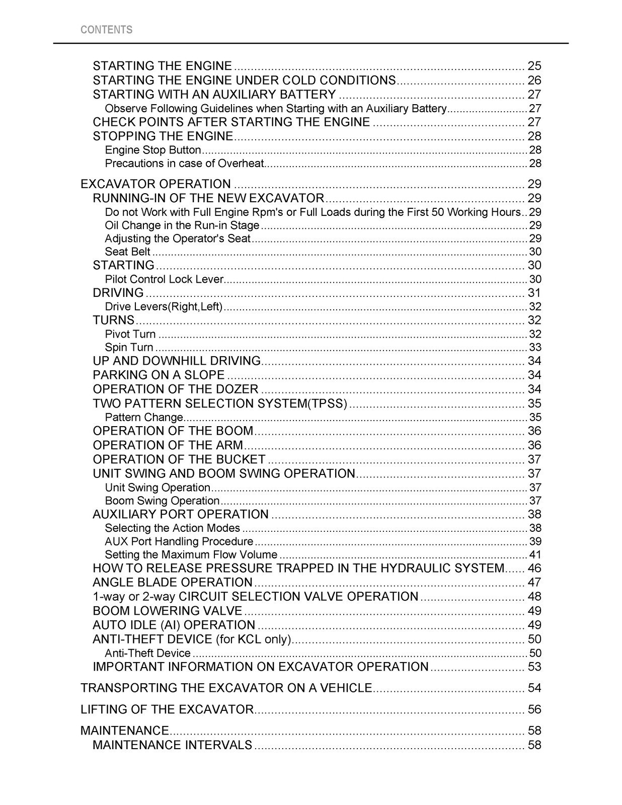 KUBOTA KX040-4 EXCAVATOR OPERATORS MANUAL – HD WIRE CLOSURE – PROTECTIVE COVERS