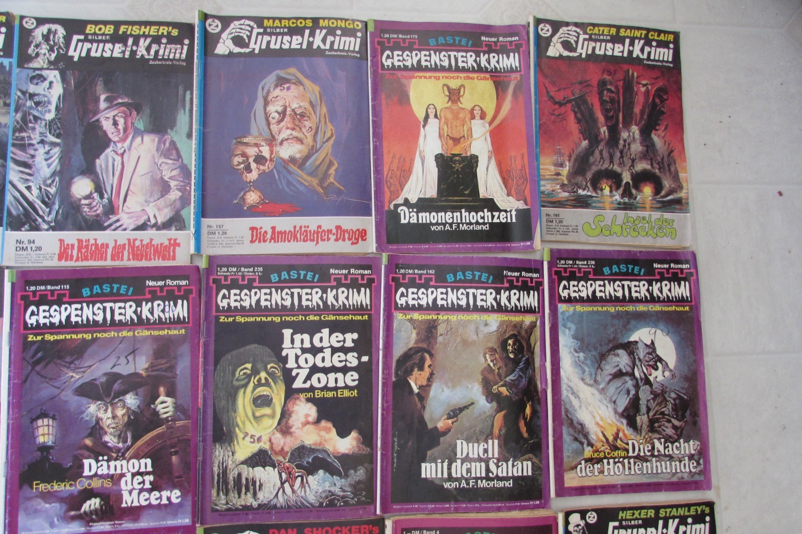 Grusel Krimi Gespenster Krimi Monster Novels German 16 pcs vintage