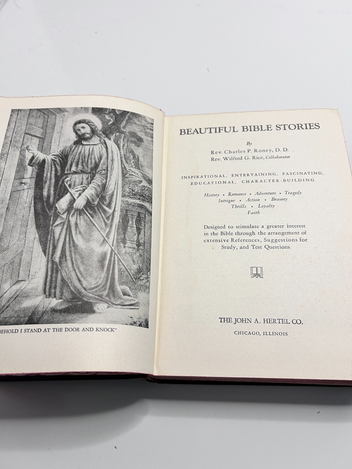 Beautiful Bible Stories Hardcover Illustrated By Charles Roney 1948 Vintage Book