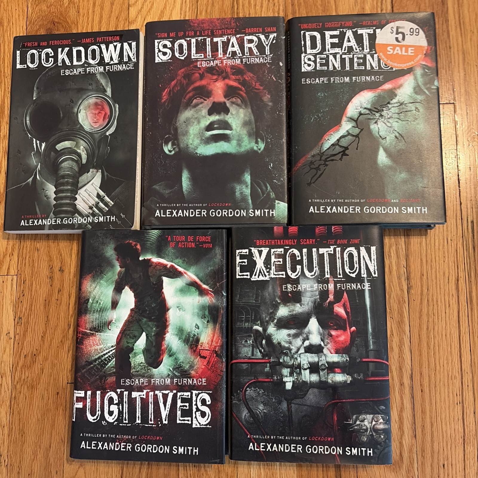 Complete Set Escape from Furnace books by Alexander Gordon Smith 1 PB 2-5 HC DJ