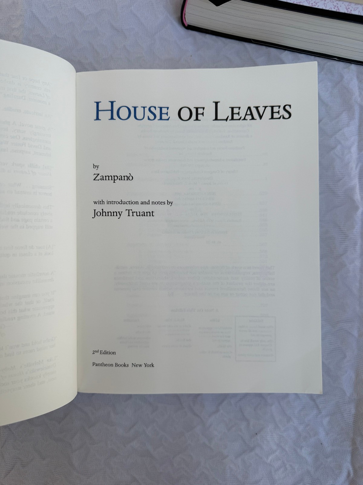 The Familiar Vol 1, Only Revolutions, Mark Z. Danielewski House of Leaves books