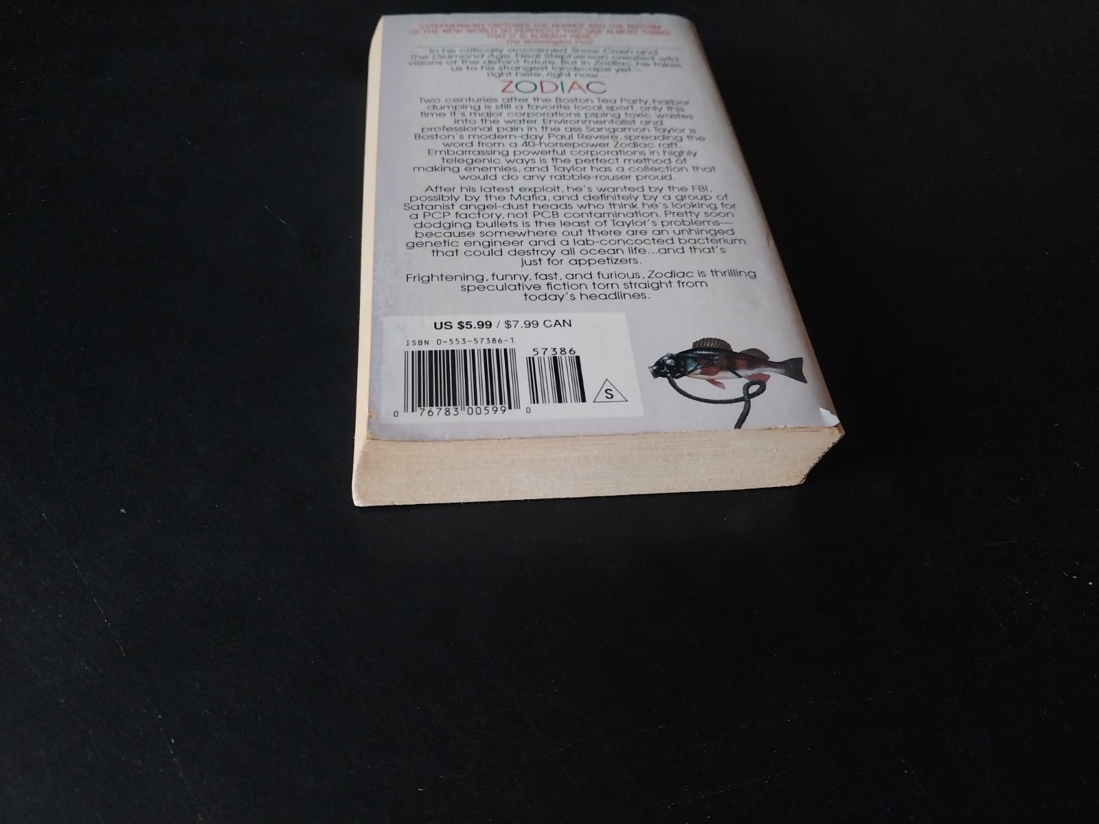 Neal Stephenson – Zodiac – Bantam Edition First Printing 1995
