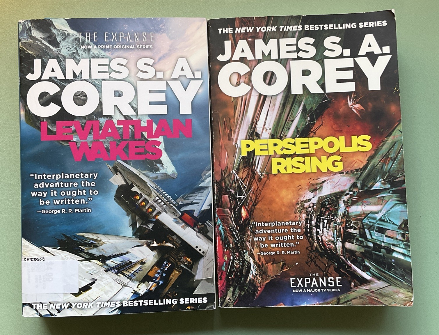 Books 1 & 7 From The Expanse Series By James S.A. Corey PB