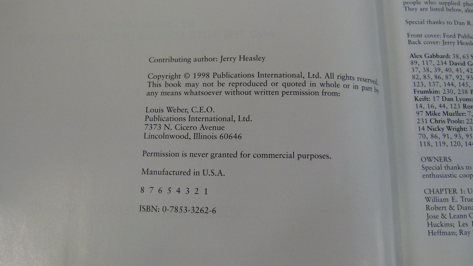 Mustang Chronicle (1st Edition) by Jerry Heasley, Hardcover, 264 Pages