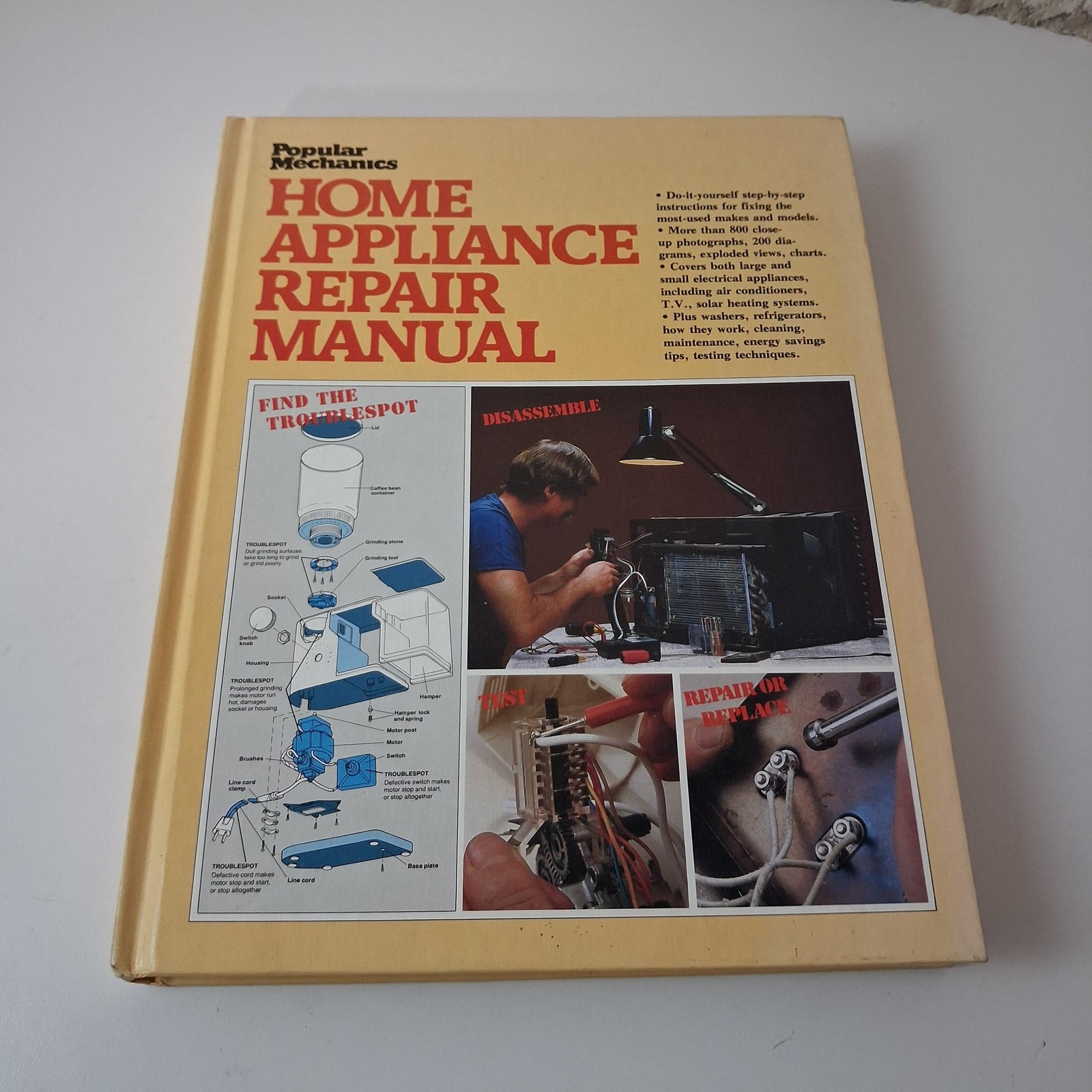 Vintage Popular Mechanics Home Appliance Repair Manual Hardcover 1981 DIY Guide