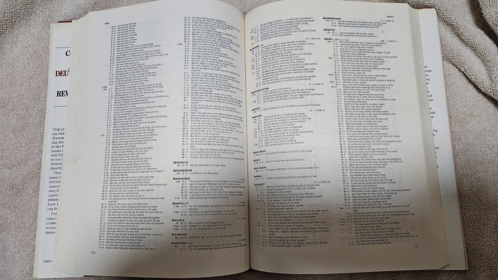 ‡📜 Concordance to Apocrypha Deuterocanonical Books • 1983 HCDJ 1st Ed • Scarce!